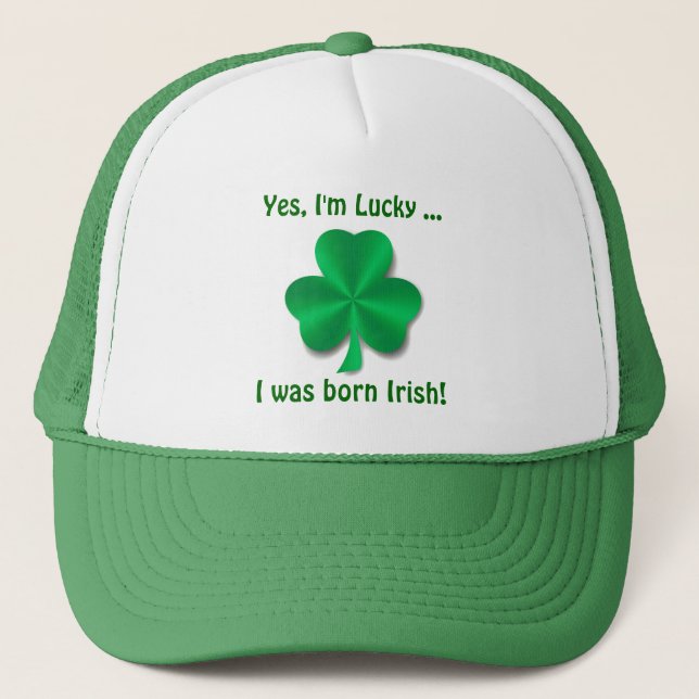 Casquette de baseball irlandaise chanceuse de (Devant)
