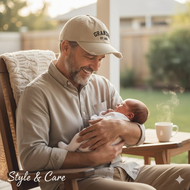 Casquette de baseball moderne brodée avec texte pe (Modern Personalized Text Embroidered Baseball Cap)