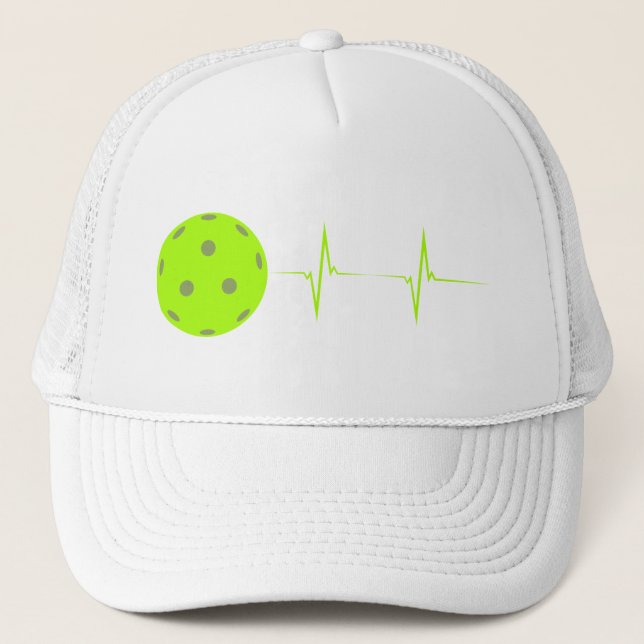 Casquette de baseball Pickleball Heartbeat - Vert (Devant)