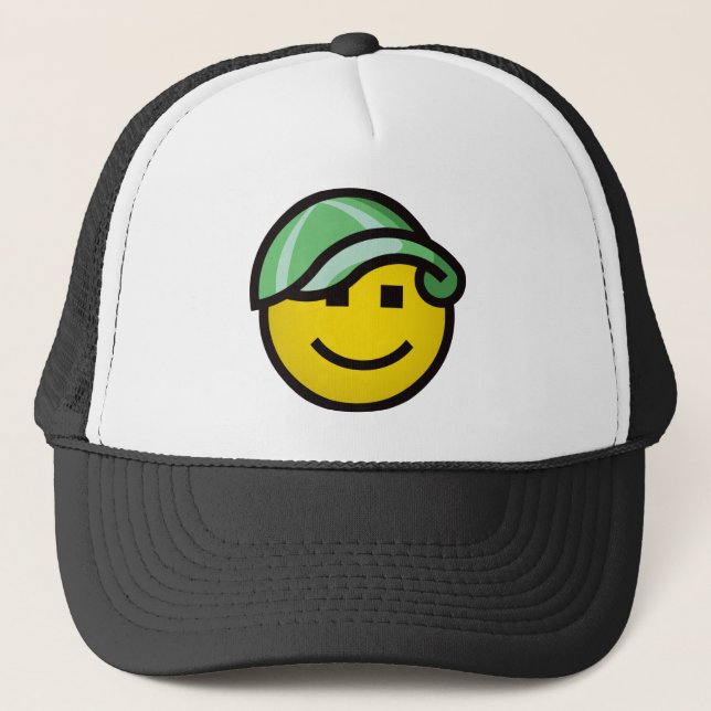 Casquette de baseball Smilie - vert (Devant)