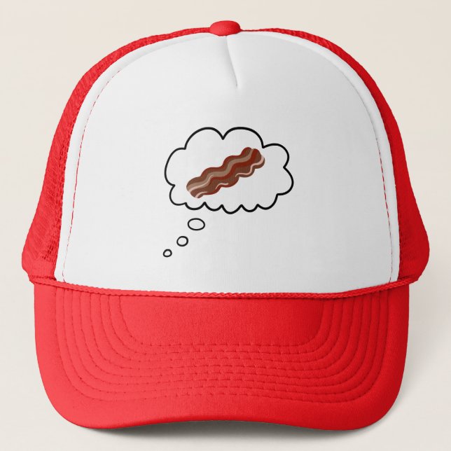 Casquette de baseball Thinking of Bacon (Devant)