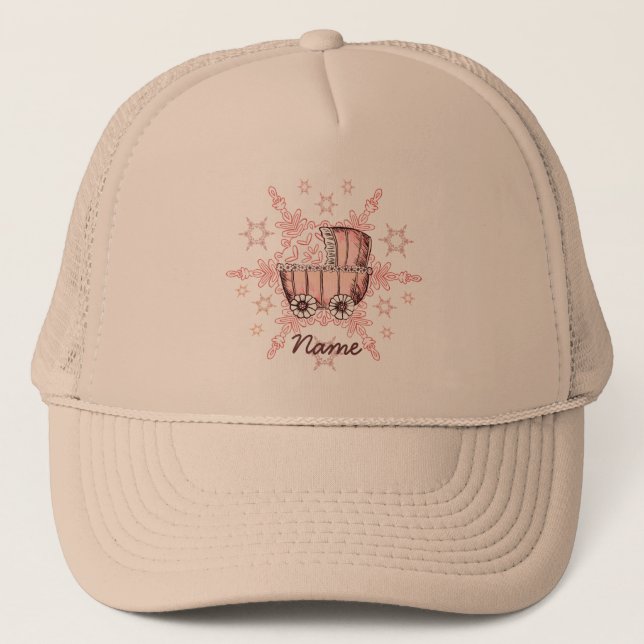 Casquette de bébé rose (Devant)