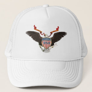 Casquette de blanc d'Eagle Etats-Unis d'Américain
