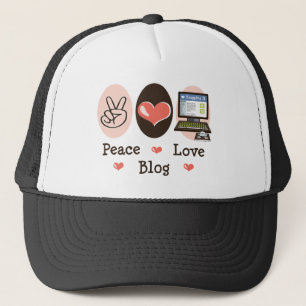 Casquette de blog d'amour de paix