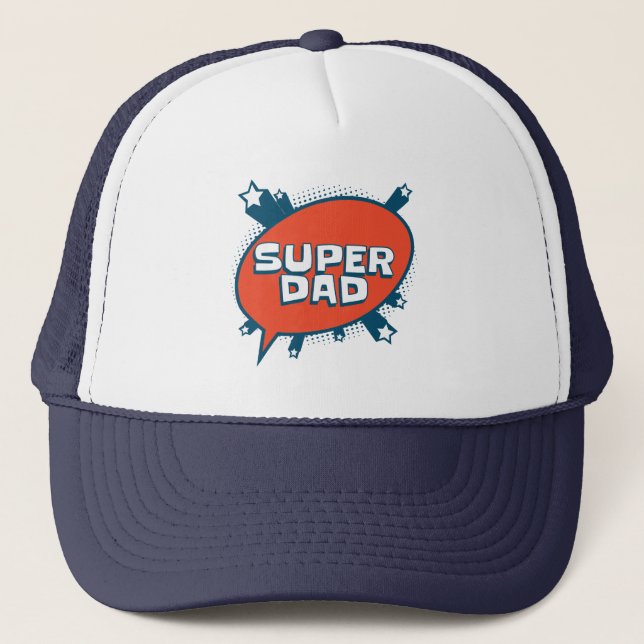 Casquette de bulle comique Super Papa (Devant)