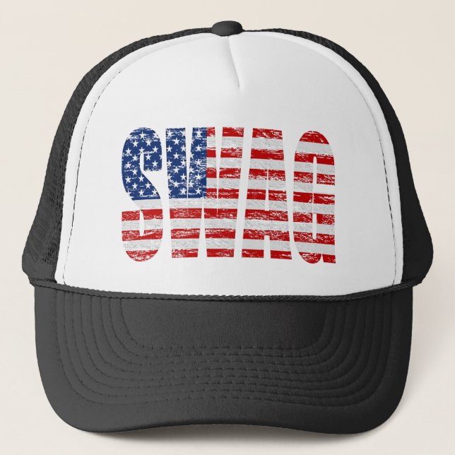 Casquette de BUTIN de drapeau des USA (affligé) (Devant)