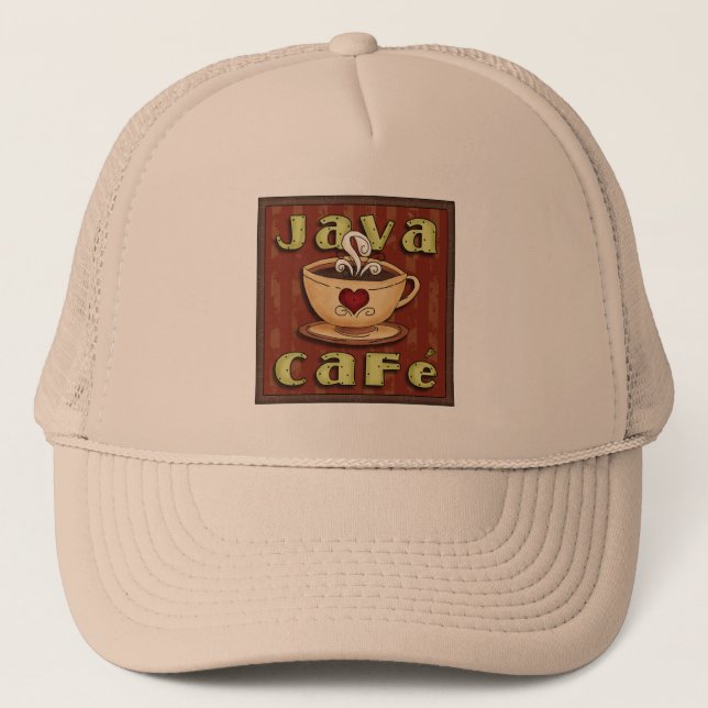 Casquette de café d'art de mot d'amusement de café (Devant)