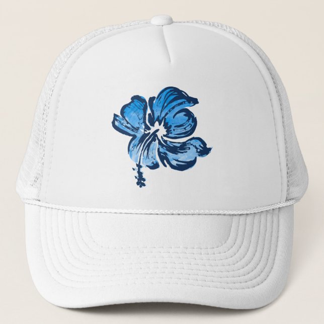 Casquette de camion d'aquarelle Hibiscus (Devant)