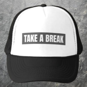 Casquette de camionneur à bloc gris "Take A Break"