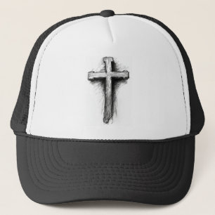 Casquette de camionneur à croix chrétienne graphiq