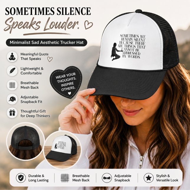 Casquette de camionneur à esthétique triste minima (Créateur téléchargé)