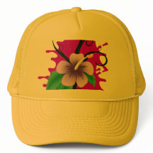Casquette de camionneur à fleur d'Hibiscus