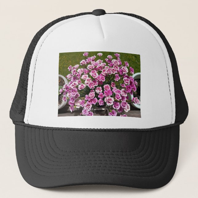 Casquette de camionneur à fleurs rose Bloom (Devant)