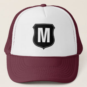 Casquette de camionneur à monogramme avec lettre p