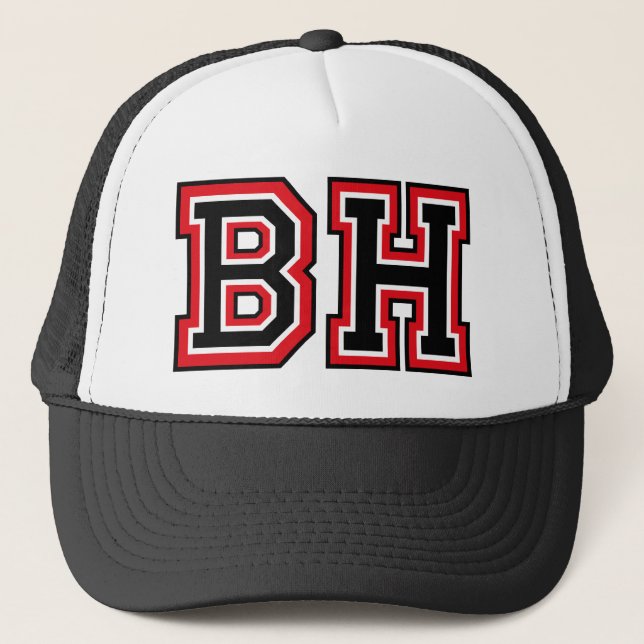 Casquette de camionneur à monogramme «BH» (Devant)