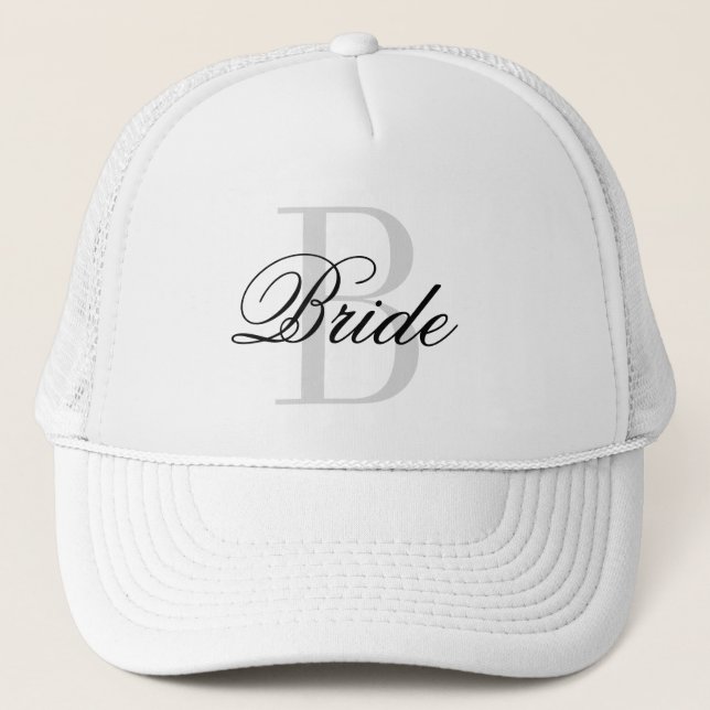 Casquette de camionneur à monogramme de mariée pou (Devant)