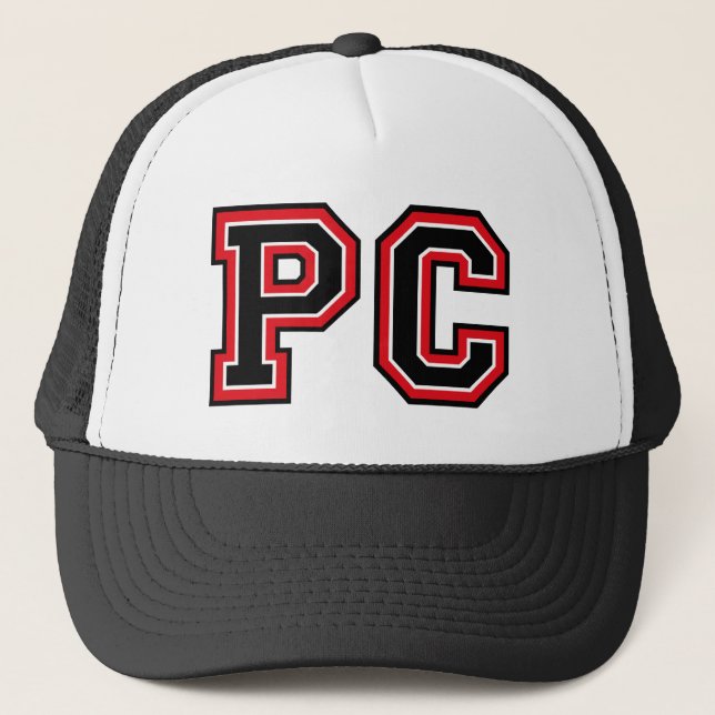 Casquette de camionneur à monogramme « PC » (Devant)