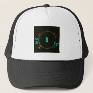 Casquette de camionneur à texte imprimé Lettre B M