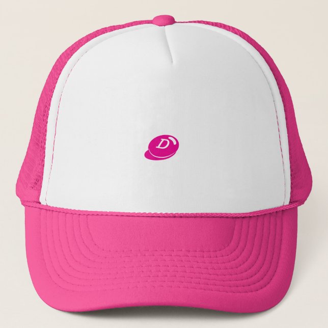 Casquette de camionneur à texte personnalisé "D" - (Devant)