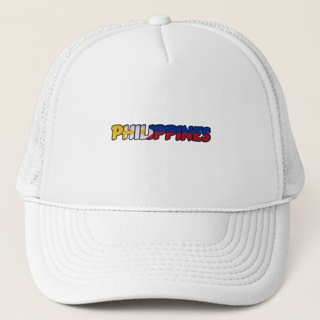 Casquette de camionneur à typographie du drapeau d (Devant)
