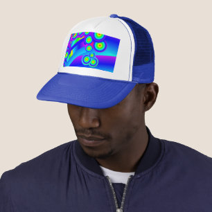 Casquette de camionneur à vagues océaniques abstra