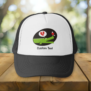 Casquette de camionneur Alligator amoureux