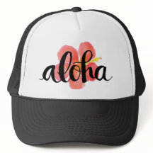 Casquette de camionneur Aloha Hibiscus