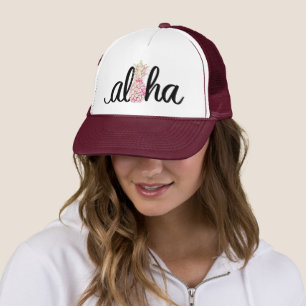 Casquette de camionneur Aloha Rose Ananas