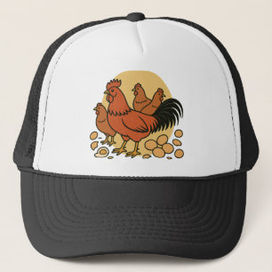Casquette de camionneur amoureux de poulet