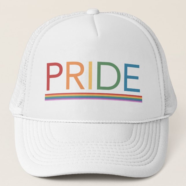 Casquette de camionneur arc-en-ciel LGBT Fierté Ga (Devant)
