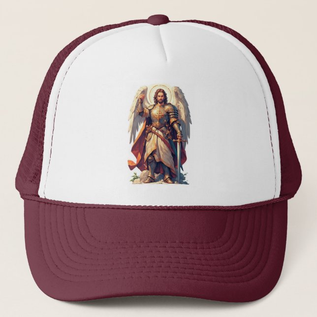 Casquette de camionneur Archange guerrier Michael (Devant)