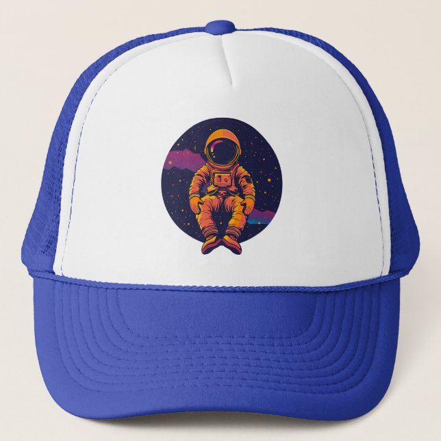 Casquette de camionneur astronaute – Graphique cos (Devant)