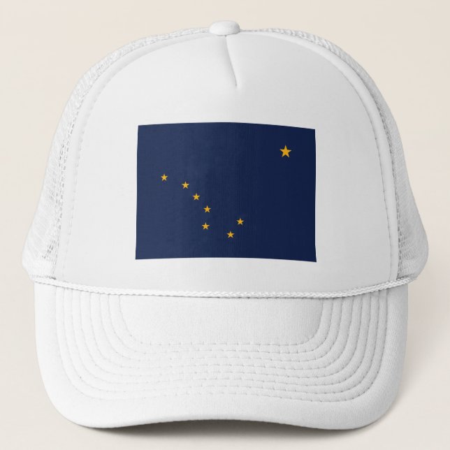 Casquette de camionneur au drapeau de l'Alaska (Devant)