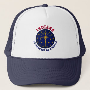 CASQUETTE DE CAMIONNEUR AU DRAPEAU DE L'ÉTAT D'IND