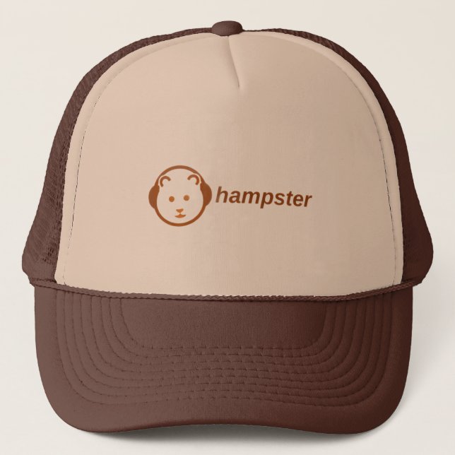 Casquette de camionneur avec écouteurs de hamster  (Devant)