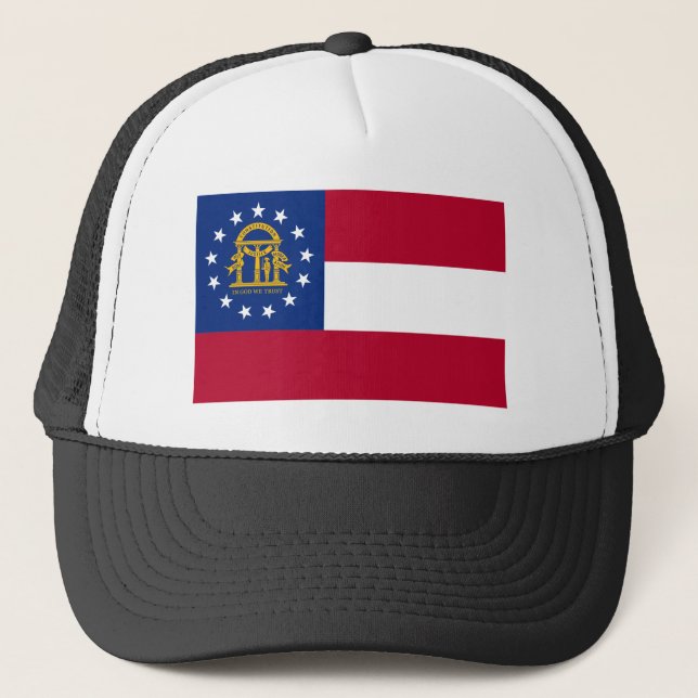 Casquette de camionneur avec le drapeau de Géorgie (Devant)