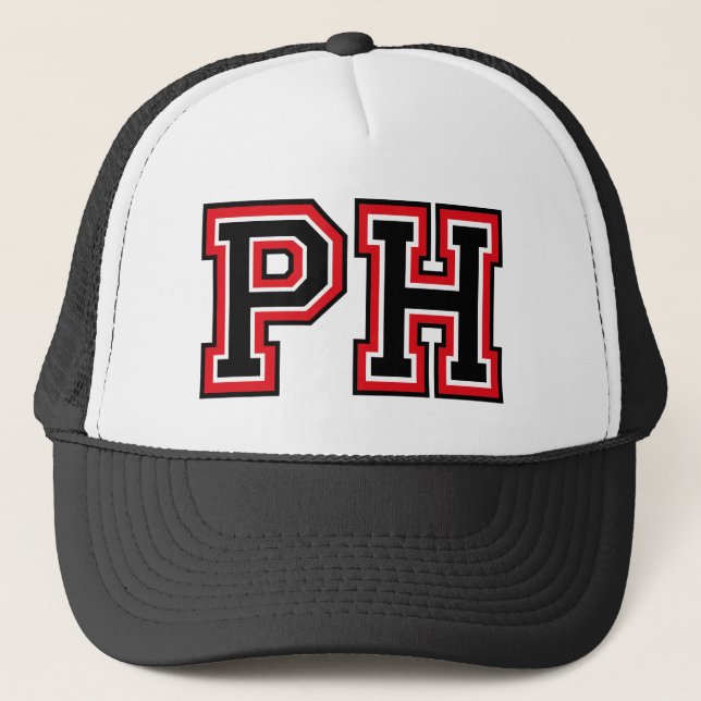 Casquette de camionneur avec monogramme «PH» (Devant)