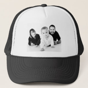 Casquette de camionneur avec photo de famille pers