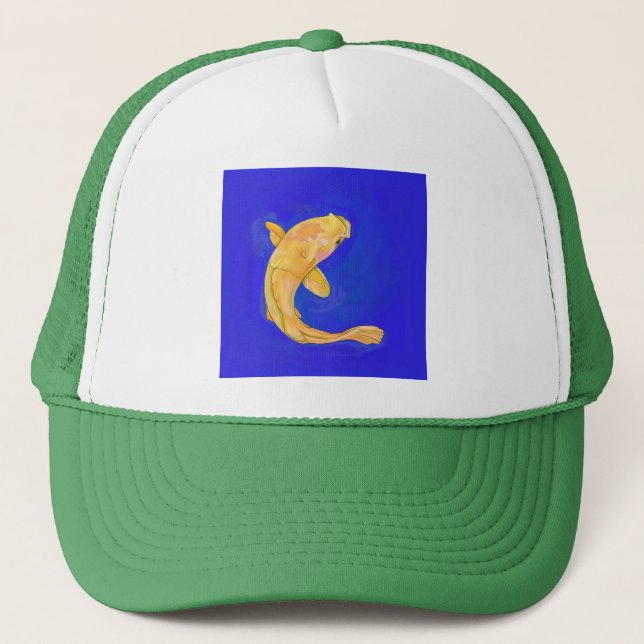 Casquette de camionneur avec poisson orange  (Devant)