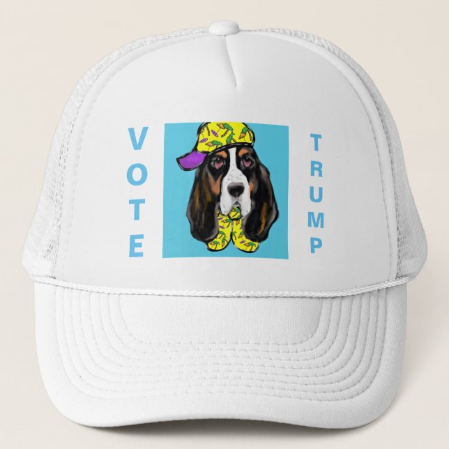 Casquette de camionneur Basset Hound (Devant)