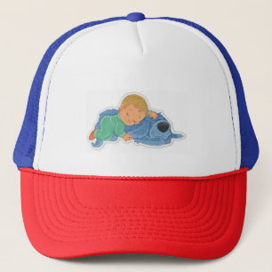 Casquette de camionneur bébé mignon endormi