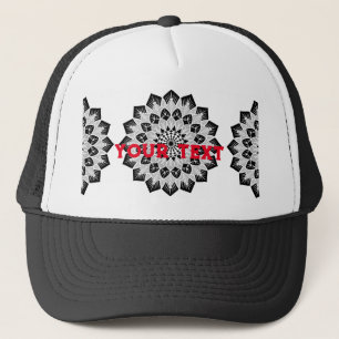 Casquette de camionneur blanche et noire de couleu
