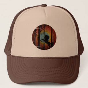 CASQUETTE DE CAMIONNEUR BOIS CHEVAL DANS LES BOIS