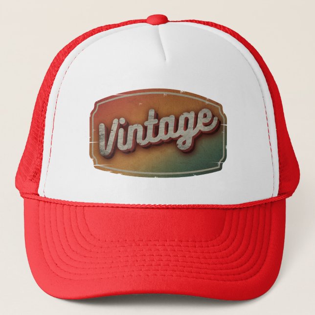 CASQUETTE DE CAMIONNEUR CADEAU CLASSIQUE RÉTRO VIN (Devant)