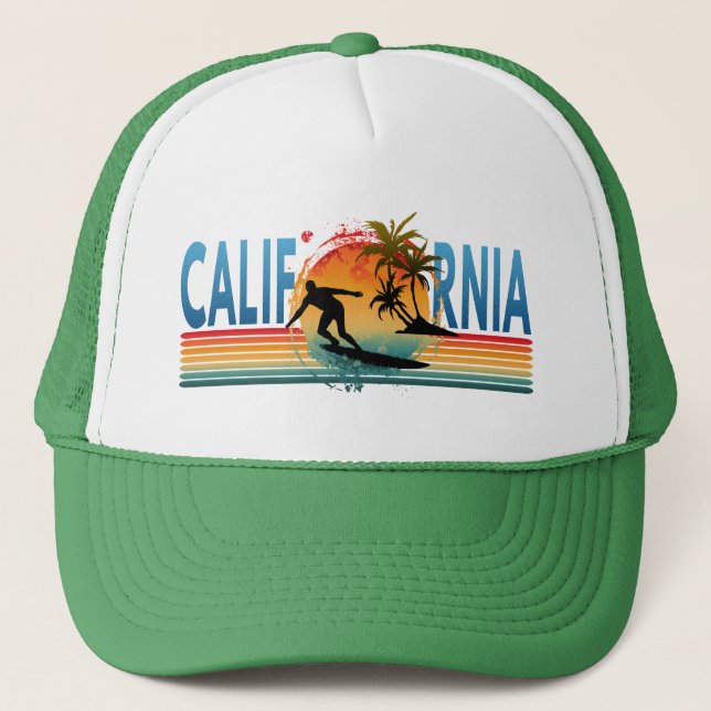CASQUETTE DE CAMIONNEUR CALIFORNIA SUNSET ÉTÉ (Devant)