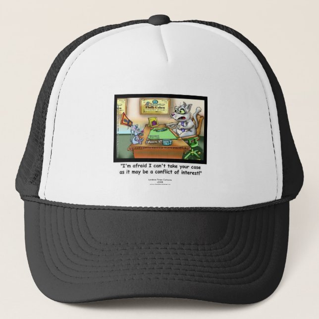 Casquette de camionneur Chat drôle et avocat (Devant)