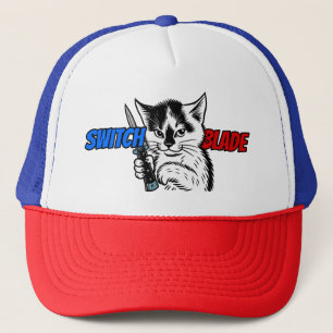 Casquette de camionneur Chat Switchblade par Phil