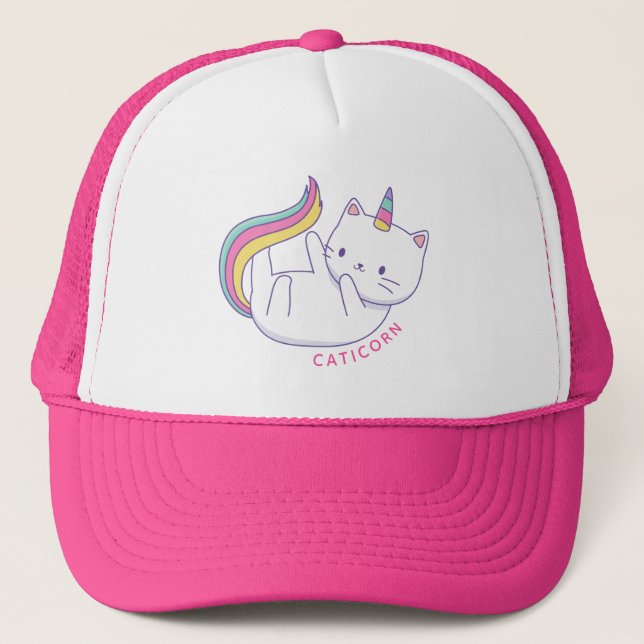 Casquette de camionneur Chatlicorne Meowgique Arc- (Devant)