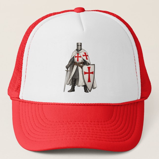 Casquette de camionneur Chevalier Templier Croisé (Devant)