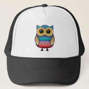 Casquette de camionneur chouette colorée